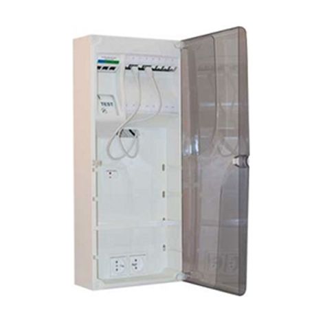 Batilec – Coffret de communication 8 prises RJ45 Grade 1 – Pré-équipé pour TV, téléphone et internet – Dimensions 600 x 250 x 117 mm