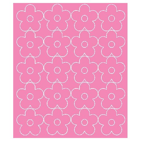 Wandaufkleber Blumen, 20 Stück, rosa glänzend
