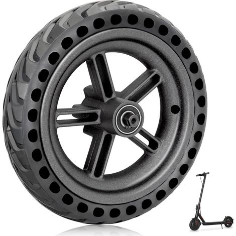 Pneu solide pour Xiaomi M365/1s Scooter Pneu électrique Roue solide pour Xiaomi M365/1s avec roulement à billes d'origine (1pcs pour M365/1s) (1/5)