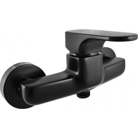 Mitigeur douche sans douchette YUKON en laiton noir mat (1/2)