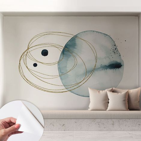 Carta da parati autoadesiva - impermeabile - murale da parete - decorazione murale - Combinazione astratta 208x146 cm (1/5)