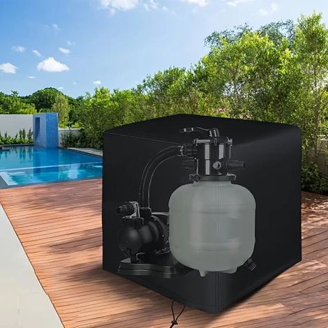 Housse de Filtre à Sable Étanche,Housse de Protection Étanche pour Pompe de Piscine INTEX,84 x 61 x 86 cm (1/5)