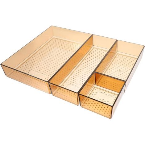 Ensemble De 5 Tiroirs À Couverts Cuisine Organiseur Tiroir Boîte Rangement pour Séparateur en Plastique Comme Indiqu� - (1/5)