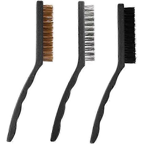 Filiyano-Lot de 3 brosses de nettoyage créatives pour cuisinière et hotte de cuisine (noires) 22 x 2,5 x 2,5 cm (1/2)