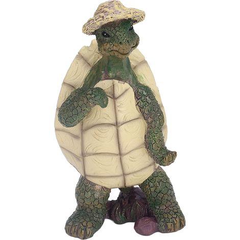 Statue de Tortue en Résine Naturelle pour Jardin Extérieur - Décoration de Pelouse et Terrasse