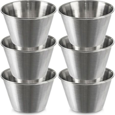 Bol À Sauce - Acier Inoxydable 65 ml - Pour Sauces Et Dips - Lot De 6 (1/4)