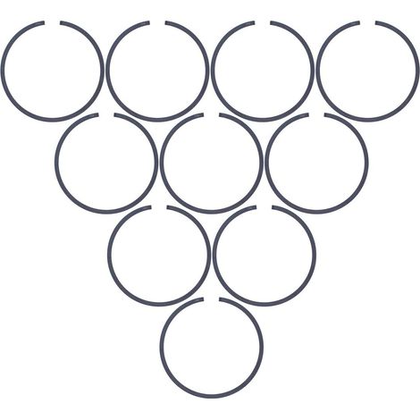 10Pcs / lotto 50MMx1.5MM Piston Ring per Husqvarna 66 266 268 362 365 371 372 XP STIHL 044 MS440 038 Parti di motoseghe (1/5)