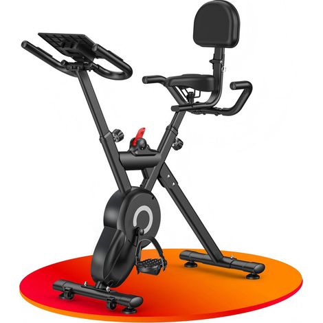 Vélo d'appartement magnétique pour salle de sport à domicile, résistance réglable sur 12 niveaux, écran LCD, 195 cm (1/5)