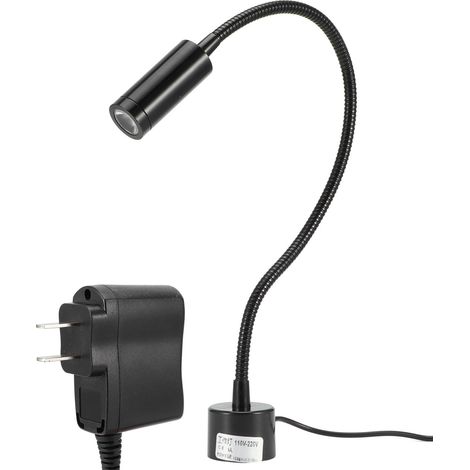 Lampe de travail LED à col de cygne réglable, base magnétique pour tour CNC, prise US 110‑220V (1/5)