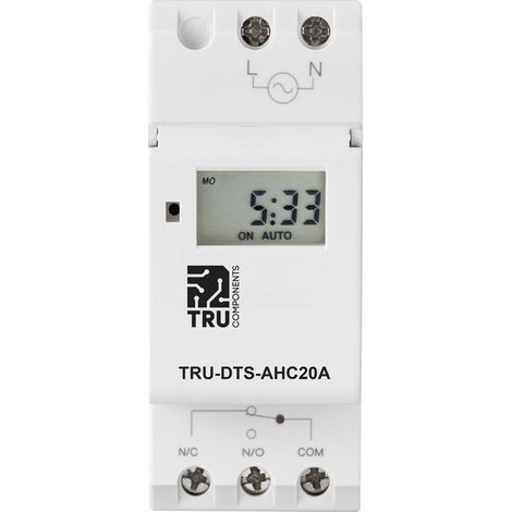 TRU COMPONENTS TC-8576104 Temporizzatore per guida DIN TRU-DTS-AHC20A 230 V/AC Programma settimanale (1/4)