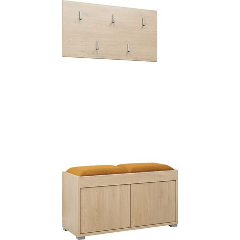 Conjunto para recibidor Comfivo Tutela, Manila 32, 0x0x0cm, Aglomerado laminado, Tapiz, Montada en la pared, Colocada
