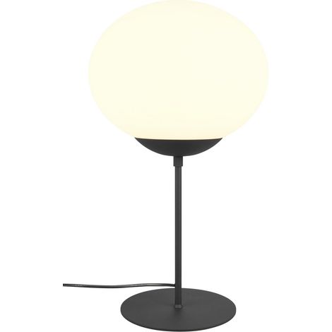 Lampada da tavolo minimal nera opaca sfera E27 Fomento (1/5)