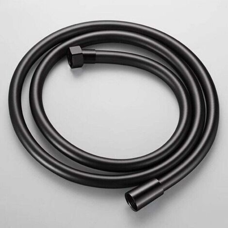 Black PVC Flexible Shower Hose 2m for Bathroom Hand Pump (1/4)