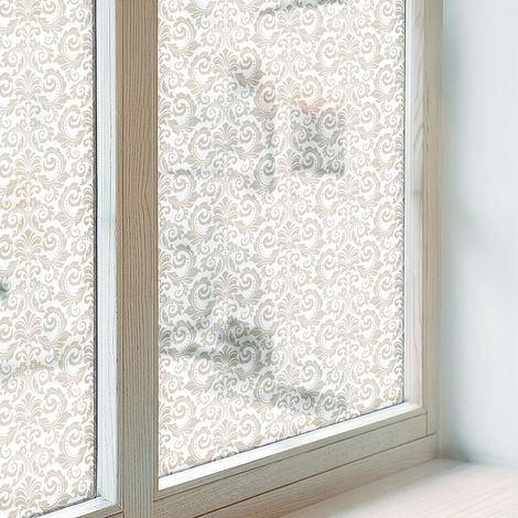 Sichtschutzfolie 100x146 cm Milchglas Blickdicht Folie für Badezimmer Dekorfolie PVC Dekorativ Selbstklebend Sichtschutz Fenster Dekorative Eleganz