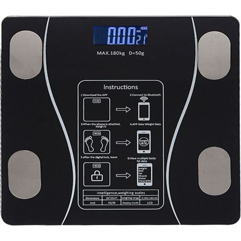 Balance intelligente de graisse corporelle Bluetooth,sans fil, avec fonction IMC et analyse de la composition du corps (1/5)