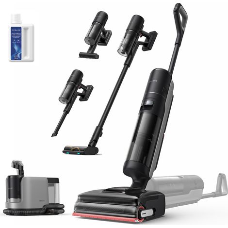 Dreame H15 Mix Nass und Trockensauger 23KPa Saugkraft,, 7-in-1, KI-Roboterarm, Kantenreinigung, verhedderungsfrei, 100 掳C B眉rstenrein, 5 Min. 90 掳C Trocknung, flach