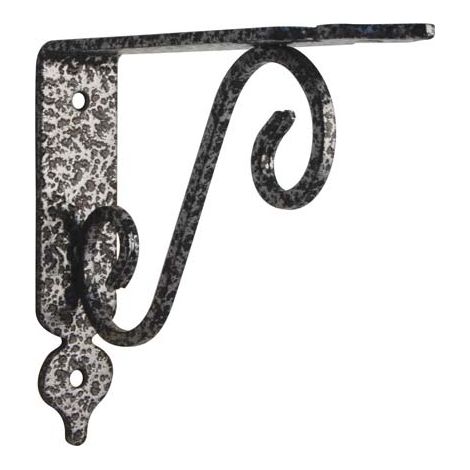 REGGIMENSOLA TOSCANIA BOLIS - ACCIAIO VERNICIATO NERO/ARGENTO MM 140X110- 2 pezzi
