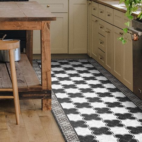 CREARREDA Tappeto Cucina in Vinile Passatoia Cucina Tappetino da Cucina Antiscivolo Lavabile con un Panno con Stampa 100% Made in Italy (1/4)