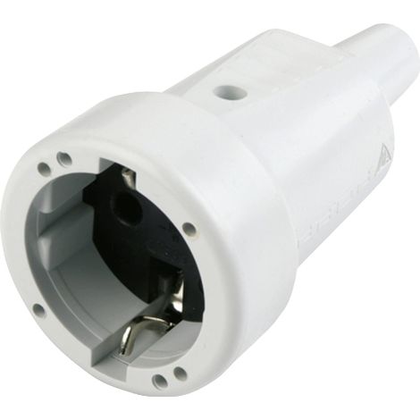 REV 0512130777 Fiche électrique femelle avec terre PVC 250 V gris IP20 D393882 (1/2)