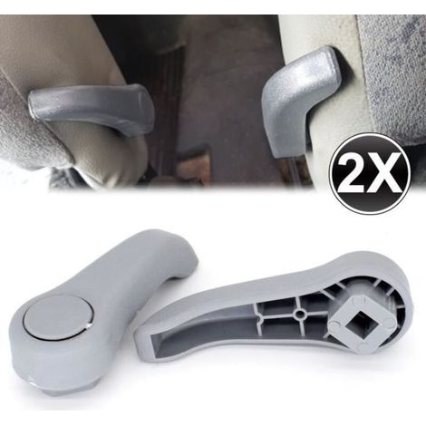Bardusch - 2x poignée de réglage de siège droite gauche levier de réglage gris pour Renault Clio Twingo