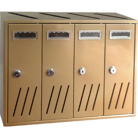 CASSETTA POSTALE 4 posti - bronzo - 42,5x17,5x H. 30  - KASART