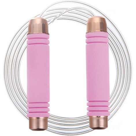 Corde À Sauter - Câble En Acier Tressé Avec Roulements - Pour Fitness Et Yoga - Longueur Réglable (1/5)