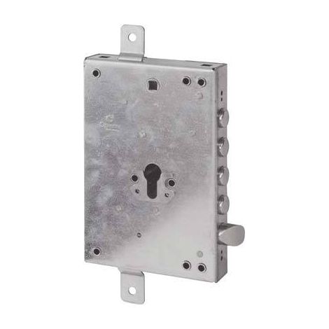 SERRATURA METALLO APPLICARE 50128 CIPIERRE • F.SAGOM M4 TRIPL+SCR IP.MM 28 E.MM 63 DX/SX