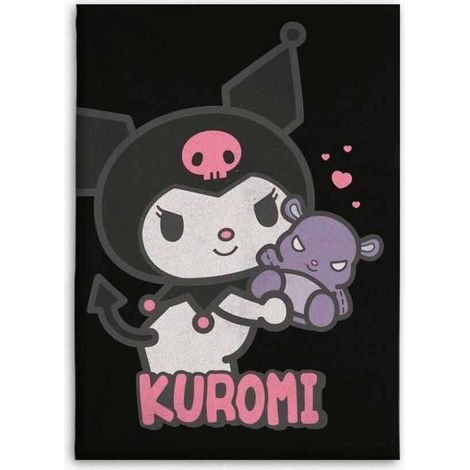 Manta franela Kuromi Hello Kitty 110x150cm