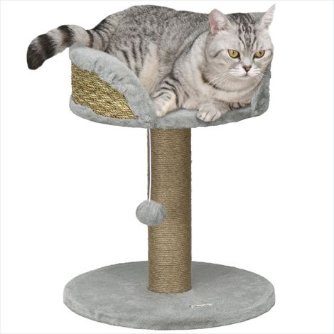Arbre à chat 40 x 40 x 49 cm avec griffoir jute et plateforme (1/5)