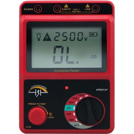 Testeur De Résistance D'isolement Mégohmmètre Numérique Testeur De Tension AC/DC Ohmmètre (1/4)