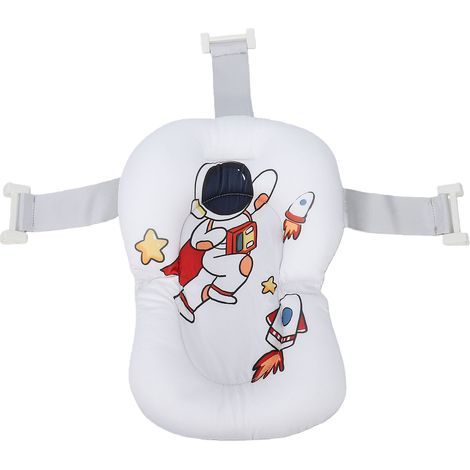 Coussin de bain pour bébé, pliable, réglable, antidérapant, dessin animé, siège de bain pour bébé, tapis de Support, motif d'astronaute (1/5)