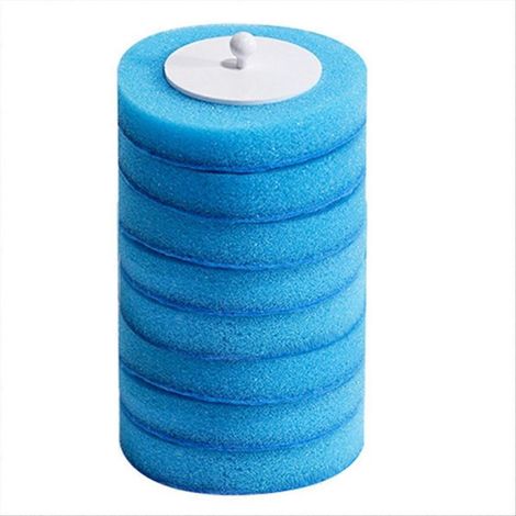 48 recharges de brosses de toilette jetables en mousse bleue, nettoyage sans angle mort pour WC (1/5)