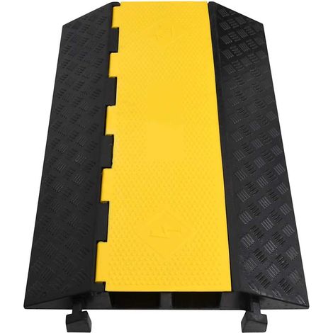vidaXL Rampas protectoras de cables con 2 canales goma 90 cm (1/2)