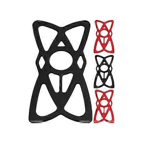 Support de téléphone en X avec dragonne et sangle de sécurité en silicone et caoutchouc - Accessoires universels pour moto, vélo et pièces détachées - Elasti (1/5)