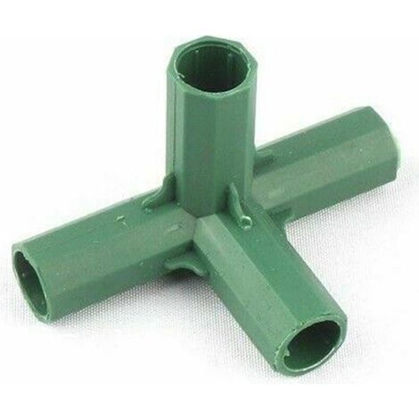 Lot de 4 raccords de cadre en plastique pour auvent de jardin, grimpe, plantes, compatibles avec les supports de serre de 16 mm (angle droit 4 voies) (1/3)