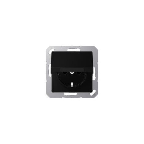 Jung Presa SCHUKO®, 16 A 250 V , coperchio a cerniera, Termoplastica verniciata, Serie A, nero grafite opaco A 1520 BFKL SWM