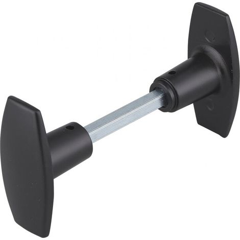 Paire de boutons pour porte carré 6x110mm – 1 portée – Alliage pour bouton double – Installation facile sur serrures horizontales (1/2)