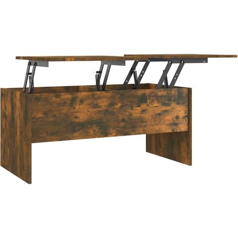 Maison Exclusive - Tavolino Salotto Rovere Fumo 102x50,5x46,5 cm Legno Multistrato (1/5)