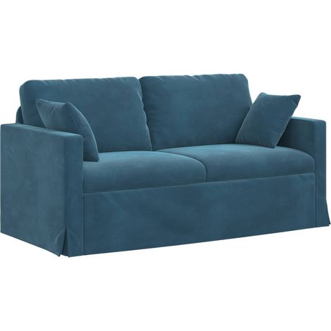 Divano Blu 158 x 78 x 80 cm Velluto vidaXL