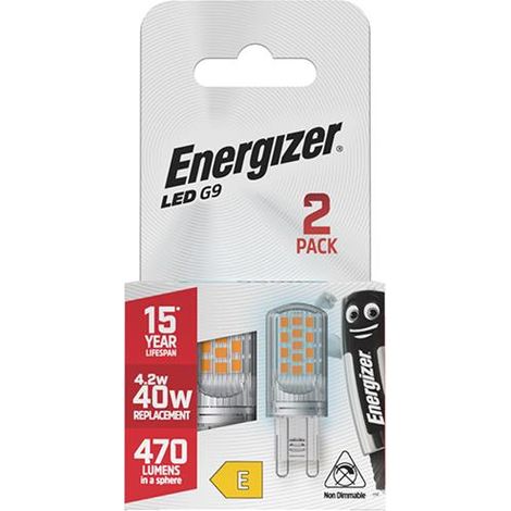 Energizer S29493 LED G9 470 Lumens 4.2W 6500K x 2 S29493 ENG6759