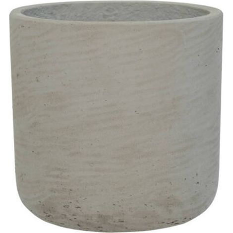 Pot de fleurs Charlie S gris effet béton 15cm – Contenance 1.85L – Pour décoration intérieure et extérieure