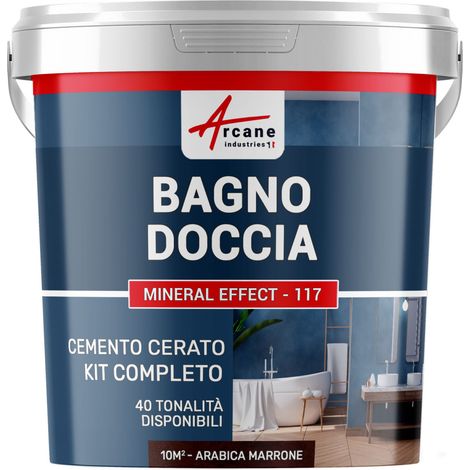 Microcemento bagno e doccia: microcemento impermeabile - 10 m² (in 2 strati) Arabica marrone - ARCANE INDUSTRIES