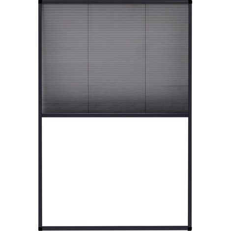 vidaXL Zanzariera Plissettata Finestre Alluminio Antracite 80x120