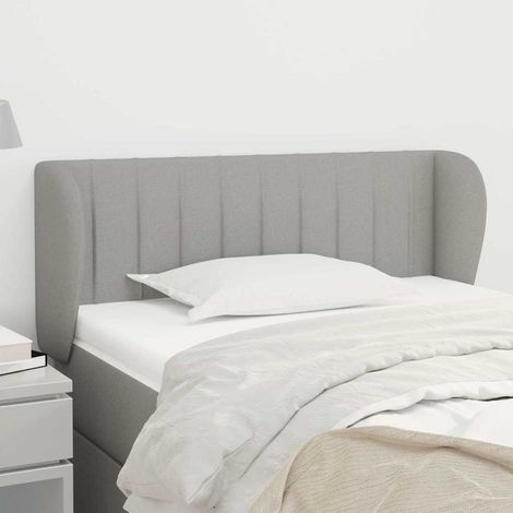 vidaXL Cabecero de tela gris claro 83x23x78/88 cm (1/5)