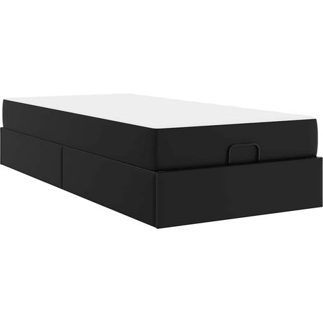 Estructura de cama con colchón Otro 2 pcs Negro PVC vidaXL (1/5)
