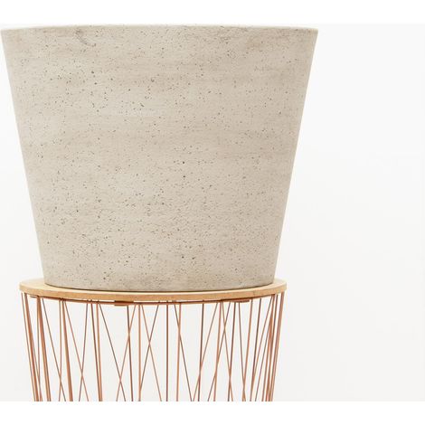 Plante Verte Décorative Grandes Feuilles Arrondies Beige Délavé Taille M 50 x 40 cm - PANGIVO