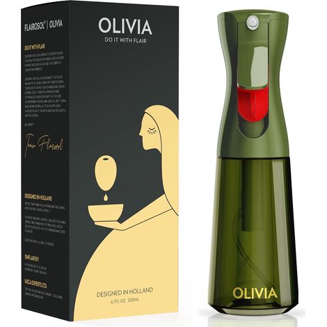 Vaporisateur d'Huile en Verre 200ml - Technologie de Pulvérisation Continue avec Contrôle des Portions - Polyvalent pour Cuisine, Salades, Barbecues, Vuisson, etc. (Vert) (1/5)