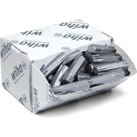Wiha Set di inserti Standard 25 mm TORX® (T40), 50 pz., 1/4", in confezione grande (08070)