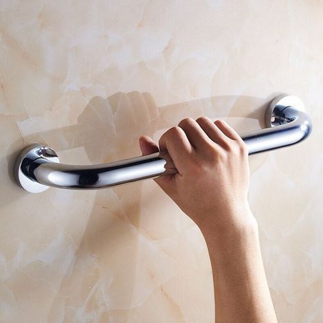 2pcs 20 cm Barre d’Appui Douche Poignée de Baignoire en Acier InoxydableBarres Porte-Serviettes Poignée de Douche Barres de Sécurité Murale pour Enfants Enceintes Handicapés Personnes Agées (1/4)