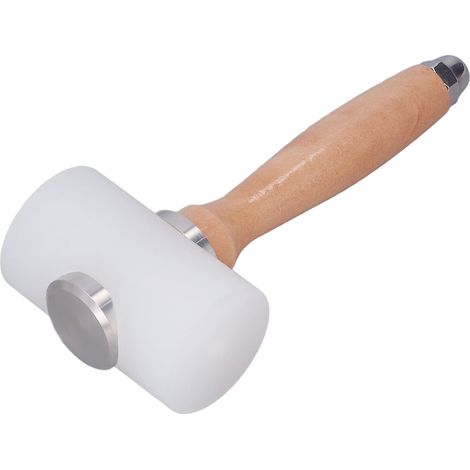 Marteau à Tamponner en Nylon pour Cuir, Manche en Bois - Outil de Sculpture et Estampage pour Travail du Cuir DIY (1/5)